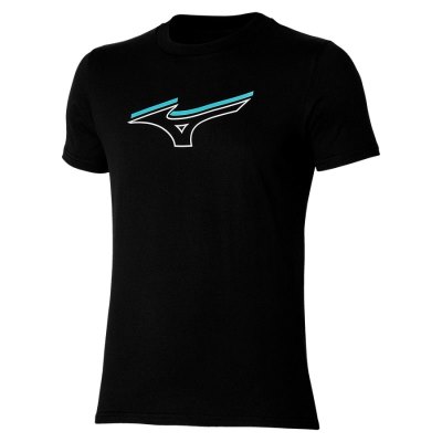 Camisa Mizuno Athletics RB Tee Hombre - Negros - Chile M275EUXIJT